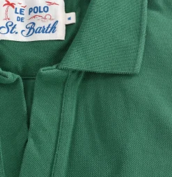 MC2 SAINT BARTH Polo<Polo piquet Charles verde militare scollo V
