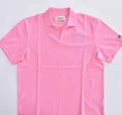 MC2 SAINT BARTH Polo<Polo piquet Charles rosa scollo V