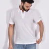 MC2 SAINT BARTH Polo<Polo scollo V sponge bianco Jeremy Terry