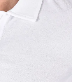 MC2 SAINT BARTH Polo<Polo scollo V sponge bianco Jeremy Terry