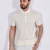 People of Shibuya Polo<Polo bianco latte Nito