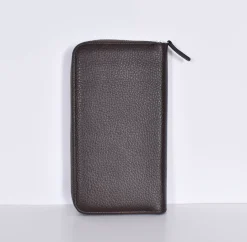 ORCIANI Portafogli<Portafoglio alto zip around pelle micron ebano