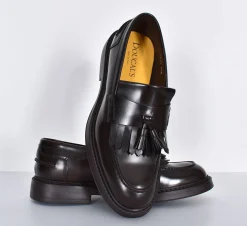DOUCAL'S Scarpe<Scarpe mocassini frangia nappine pelle ebano