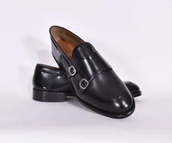 DOUCAL'S Scarpe<Scarpe mocassini doppia fibbia pelle neri Horse
