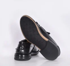 FABI Scarpe<Scarpe mocassini artigianali pelle spazzolata nappine
