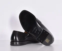 HENDERSON Scarpe<Scarpe mocassini neri pelle opaca corrida