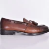 CriSci Scarpe<Scarpe mocassini marrone bruciato pelle cuoio