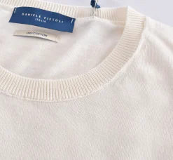 DANIELE FIESOLI Maglie<T shirt maglia dry cotton bianco panna