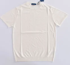 DANIELE FIESOLI Maglie<T shirt maglia dry cotton bianco panna