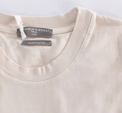 DANIELE FIESOLI T-shirt<T-shirt makò cotton bianco burro