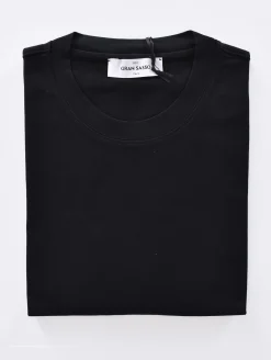 GRAN SASSO T-shirt<T-shirt cotone sottogiacca nero