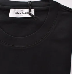 GRAN SASSO T-shirt<T-shirt cotone sottogiacca nero