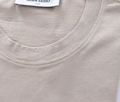 GRAN SASSO T-shirt<T-shirt cotone sottogiacca beige