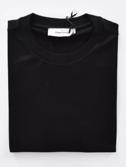 GRAN SASSO T-shirt<T-shirt filo Scozia nera