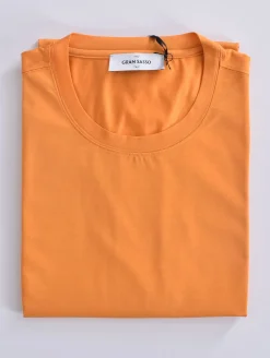 GRAN SASSO T-shirt<T-shirt filo scozia arancio