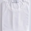 GRAN SASSO T-shirt<T-shirt maglia bianco cotone crepe