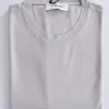 GRAN SASSO T-shirt<T-shirt maglia grigio perla cotone crepe
