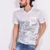MC2 SAINT BARTH T-shirt<T-shirt lino monaco bianca