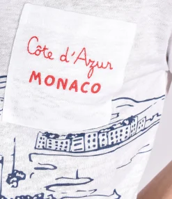 MC2 SAINT BARTH T-shirt<T-shirt lino monaco bianca