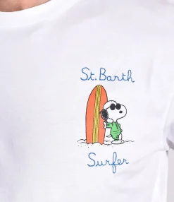 MC2 SAINT BARTH T-shirt<T-shirt Snoopy surfer bianca