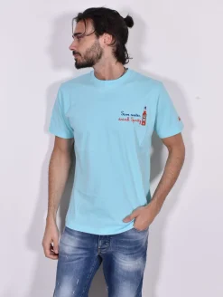 MC2 SAINT BARTH T-shirt<T-shirt Spritz water Aperol azzurro