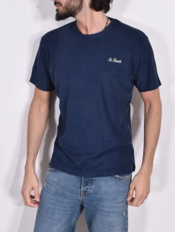 MC2 SAINT BARTH T-shirt<T-shirt spugna blu sponge