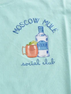 MC2 SAINT BARTH T-shirt<T-shirt verde acqua social Moscow mule