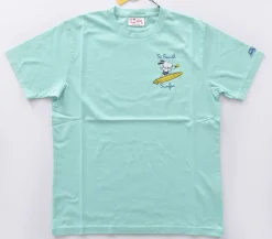 MC2 SAINT BARTH T-shirt<T-shirt verde acqua Peanuts Snoopy wave surf