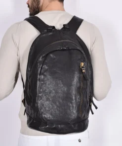 CAMPOMAGGI Zaini<Zaino pelle vacchetta nero Teodorano Frassino