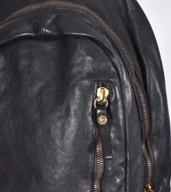 CAMPOMAGGI Zaini<Zaino pelle vacchetta nero Teodorano Frassino